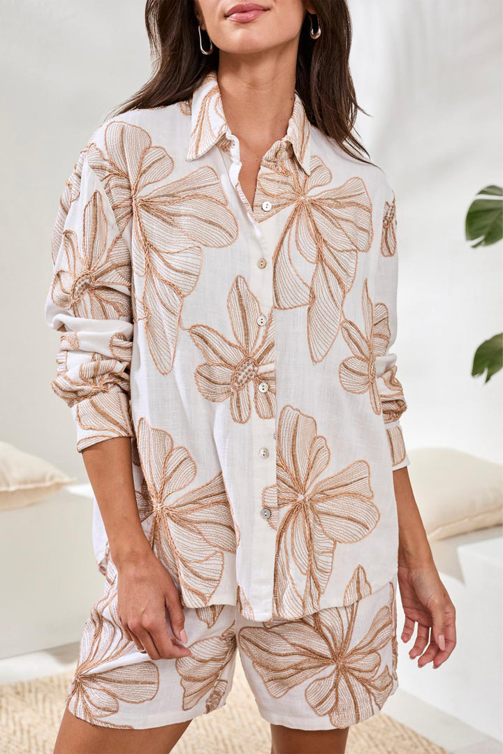 EMBROIDERED FLORAL BLOUSE