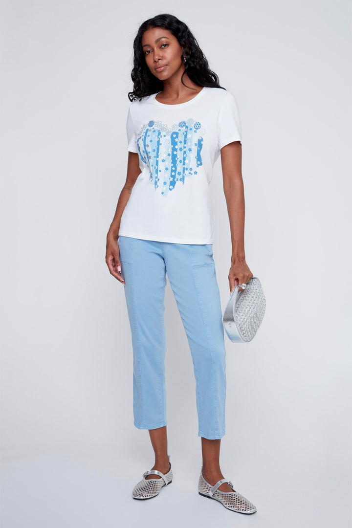 BRUSHSTROKES HEART TEE