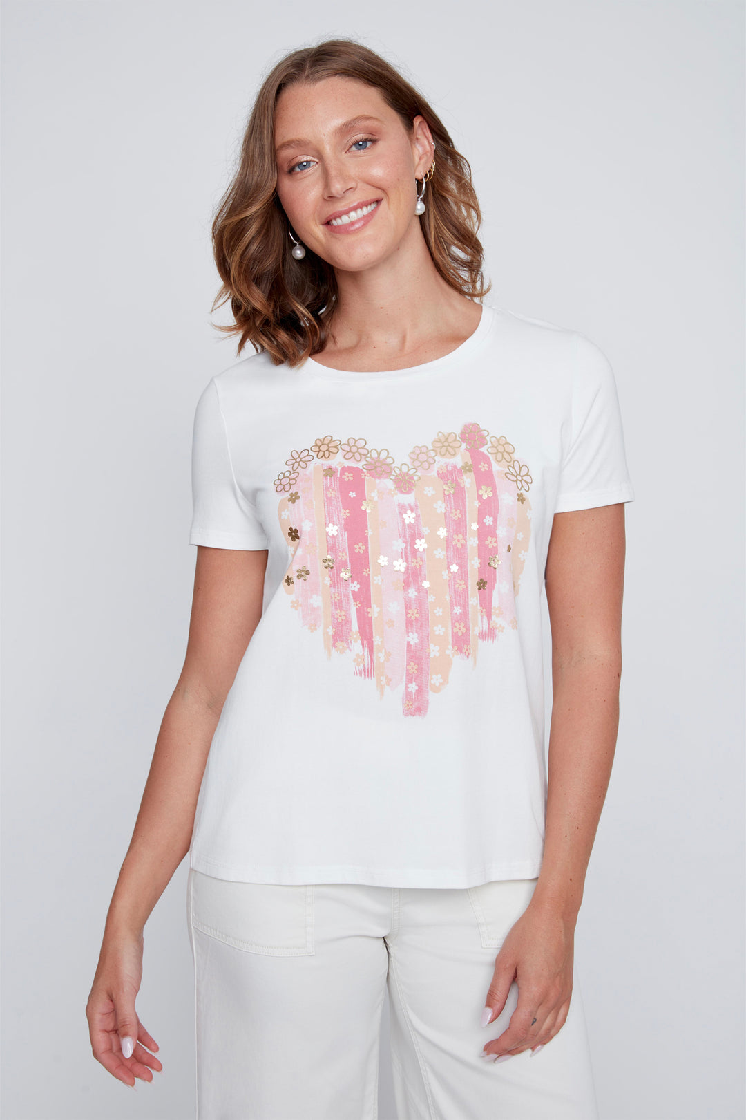 BRUSHSTROKES HEART TEE
