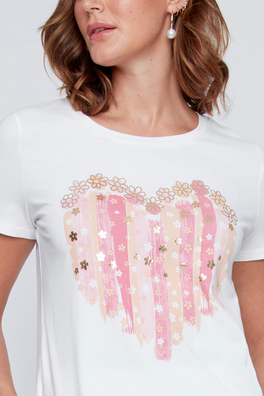 BRUSHSTROKES HEART TEE
