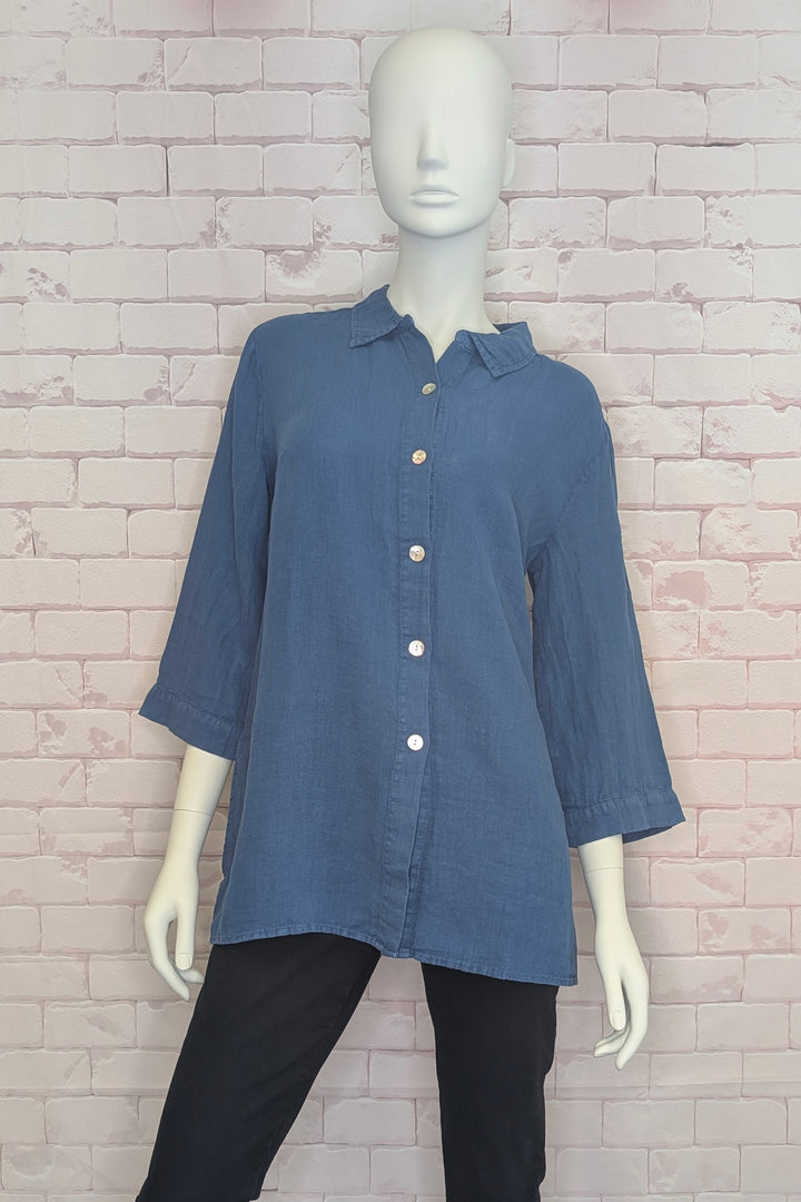 LINEN BIG SHIRT