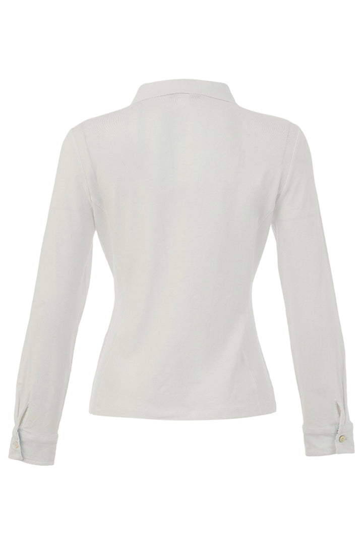 SHORELINE FLOWERS WHITE BLOUSE