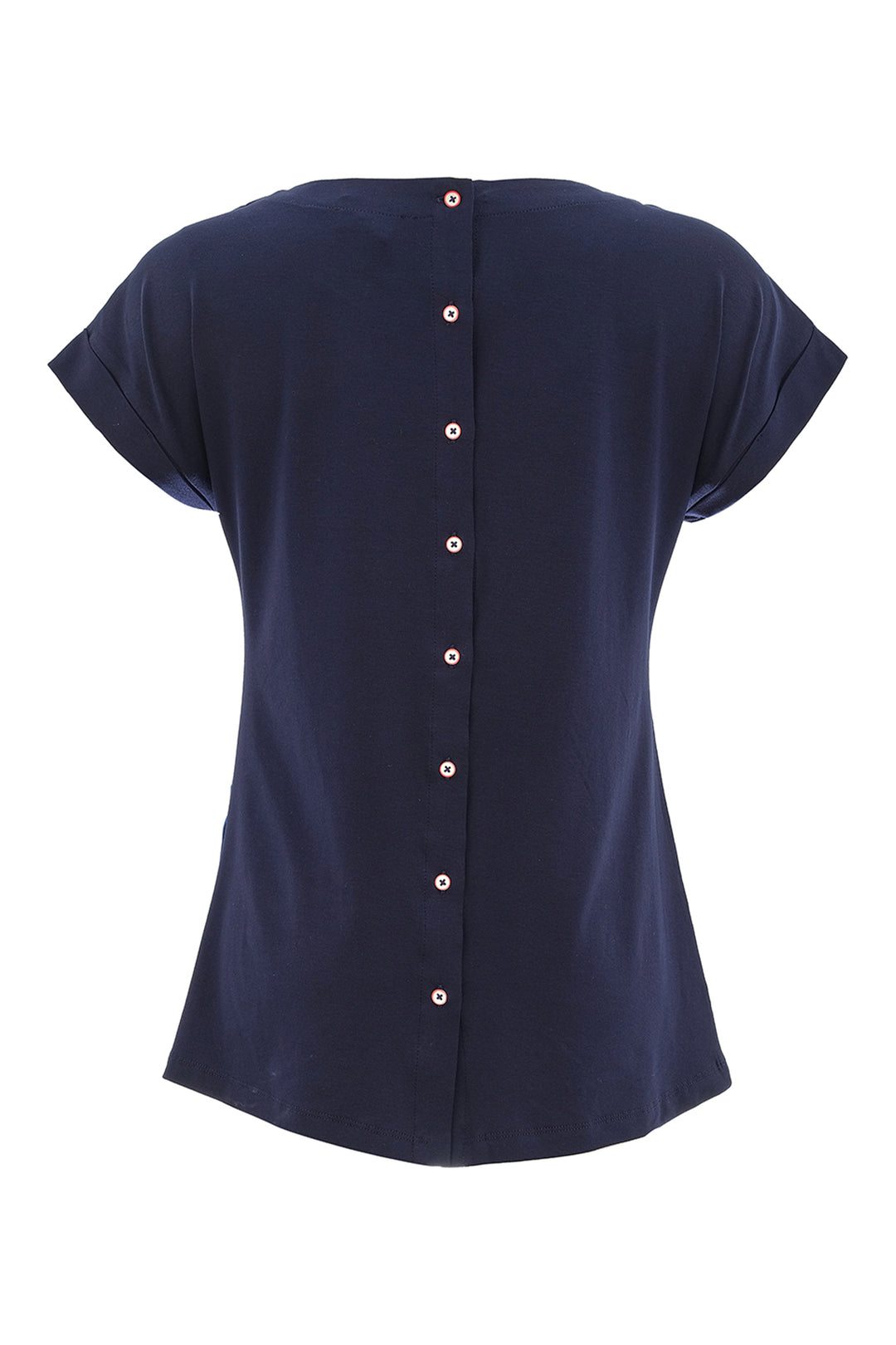 INTERLACED CAP SLEEVE BUTTON BACK TOP