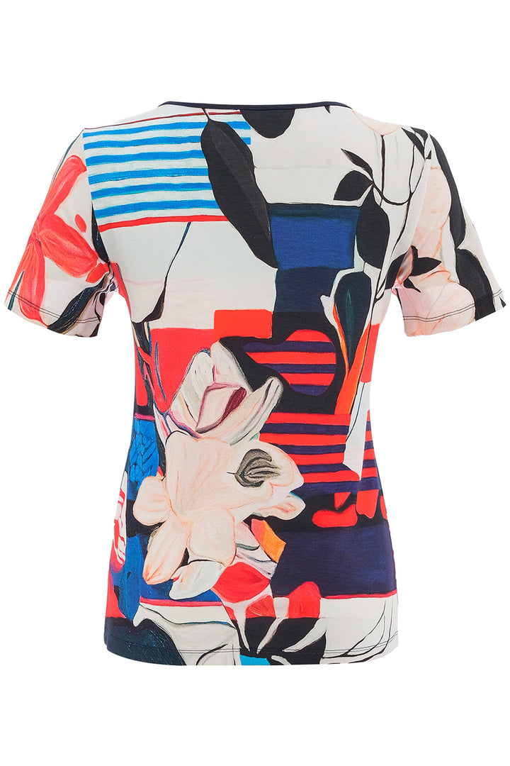 INTERLACED SS KEYHOLE NECK TOP