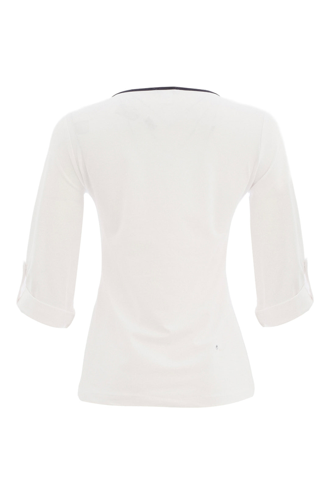 WHITE TAB SLEEVE TEE WITH GIRL