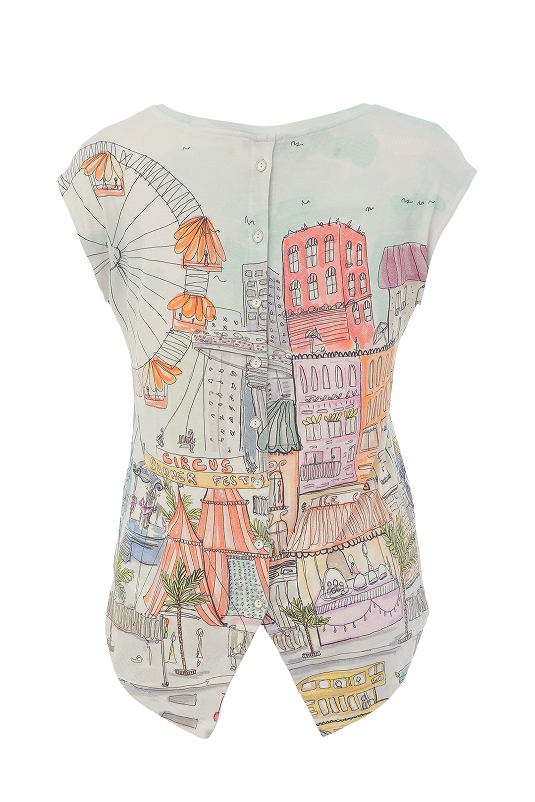 CITY CIRCUS BUTTON BACK TOP