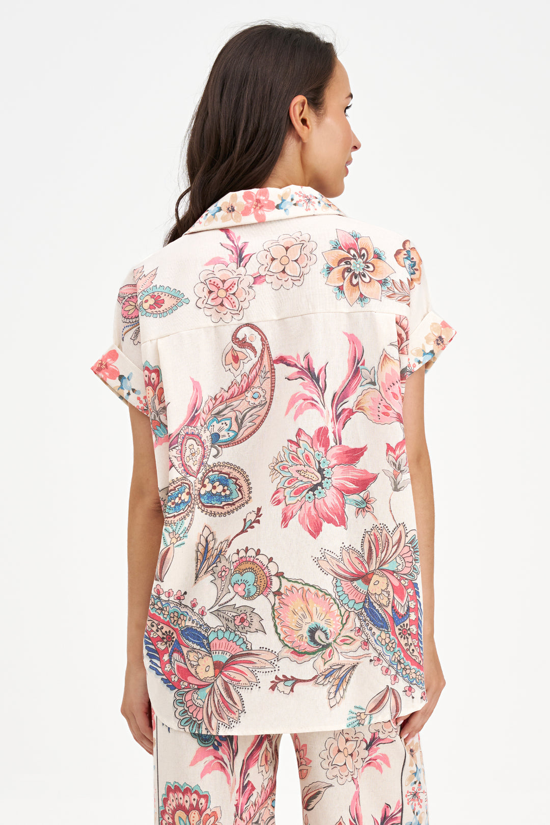 FLORAL PAISLEY SS BLOUSE