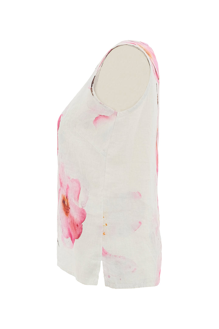 COLOURS OF THE SPRING LINEN TANK TOP