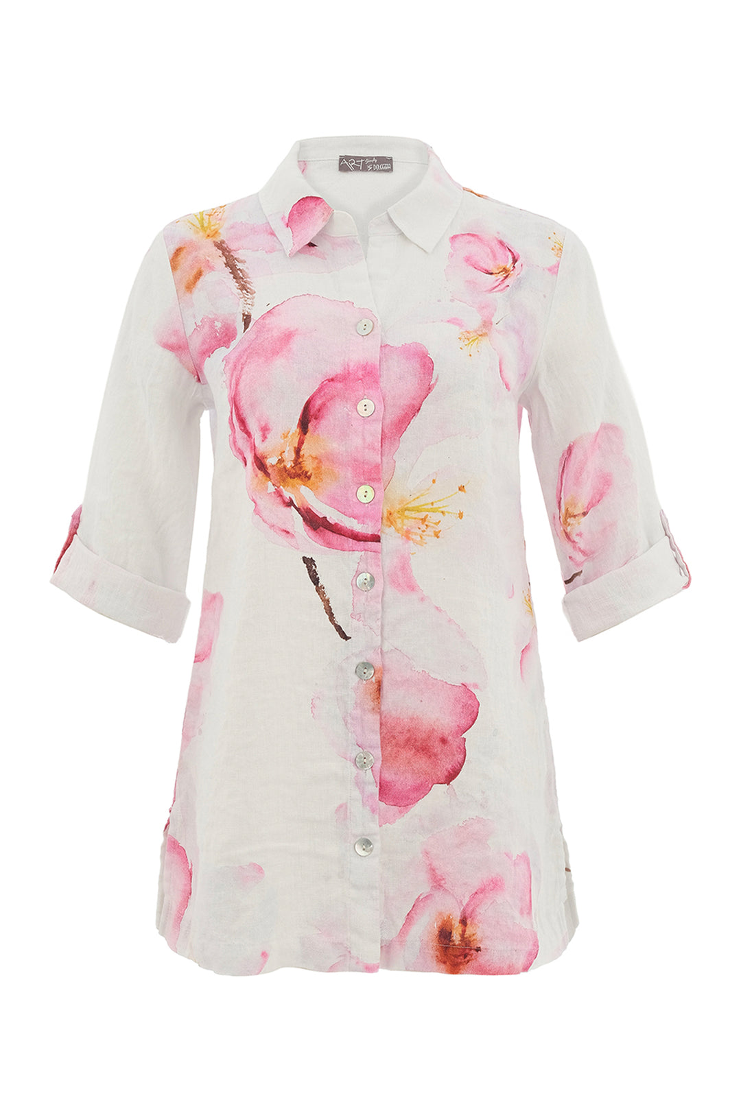 COLOURS OF THE SPRING LINEN BIG SHIRT
