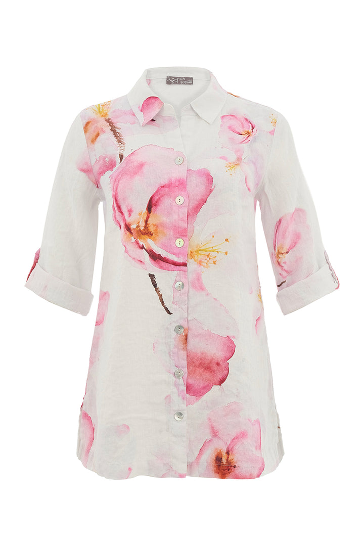 COLOURS OF THE SPRING LINEN BIG SHIRT
