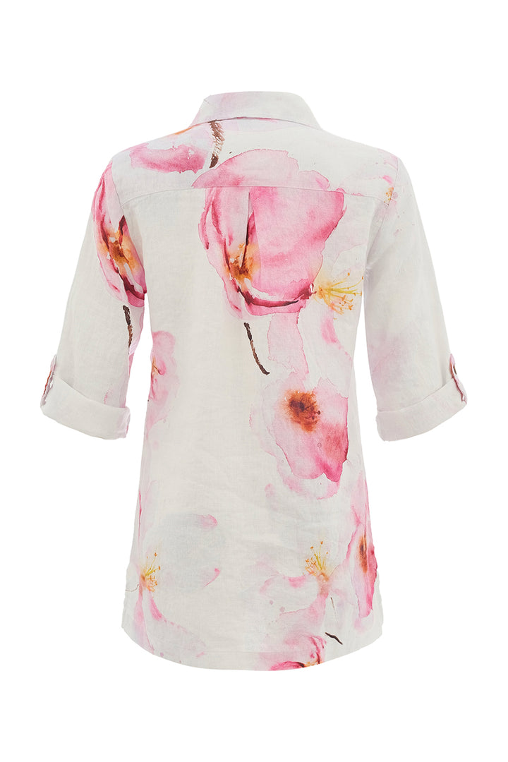 COLOURS OF THE SPRING LINEN BIG SHIRT