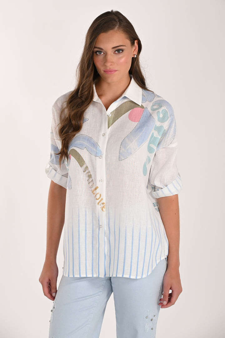 SURFING PARADISE TUNIC BLOUSE