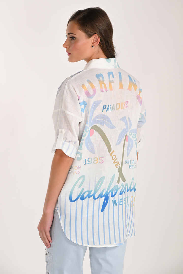 SURFING PARADISE TUNIC BLOUSE