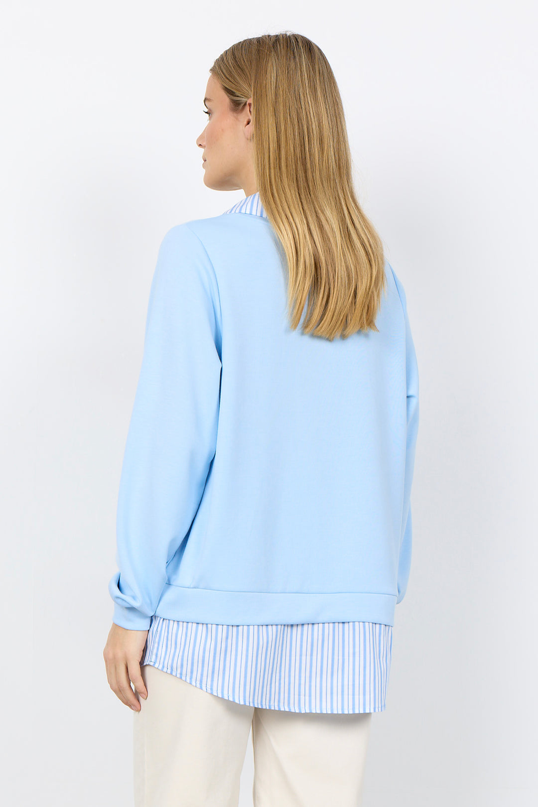 BANU FOOLER TOP WITH SHIRT COLLAR
