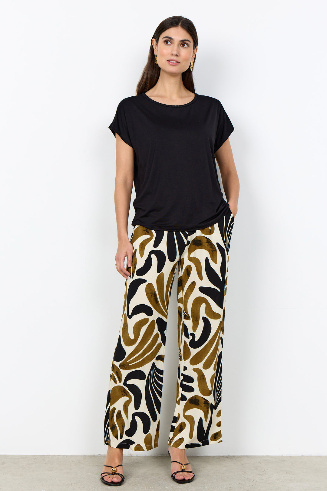 LYOCELL BRAIDED NECK TEE