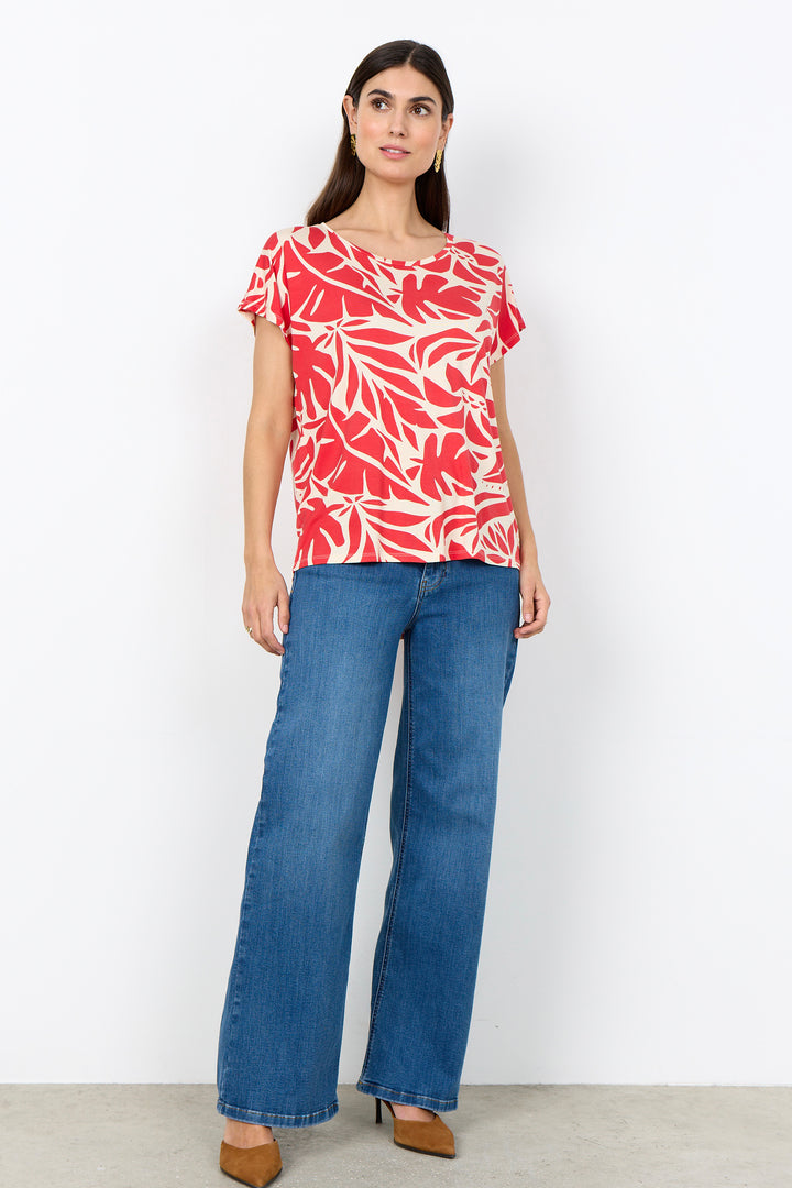 PALM LEAVES LYOCELL TOP