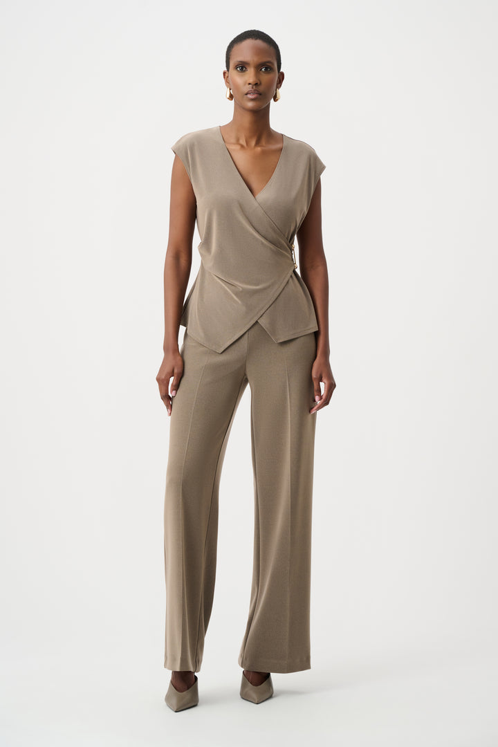 SLEEVELESS WRAP TOP