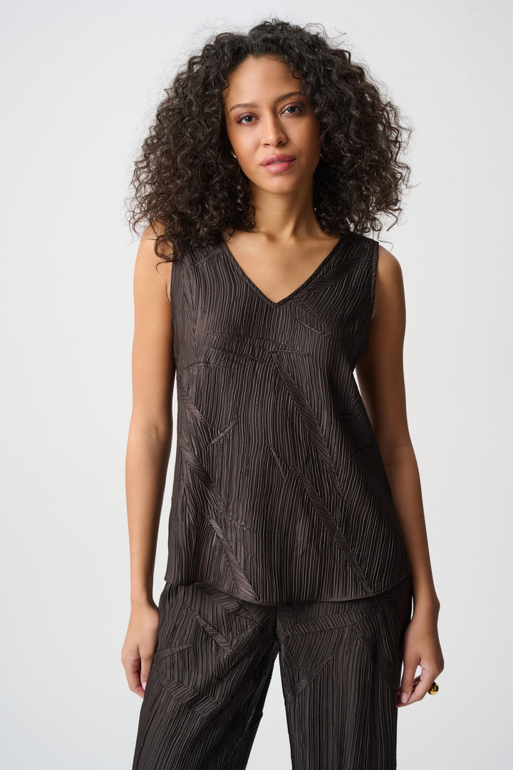 PLEATED V-NECK CAMI