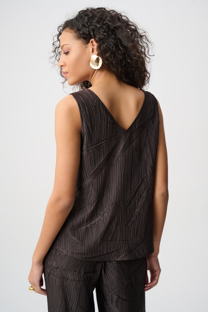PLEATED V-NECK CAMI