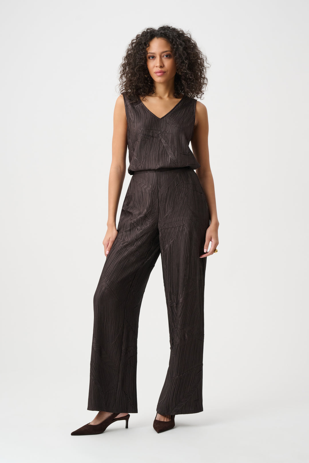 PLEATED V-NECK CAMI
