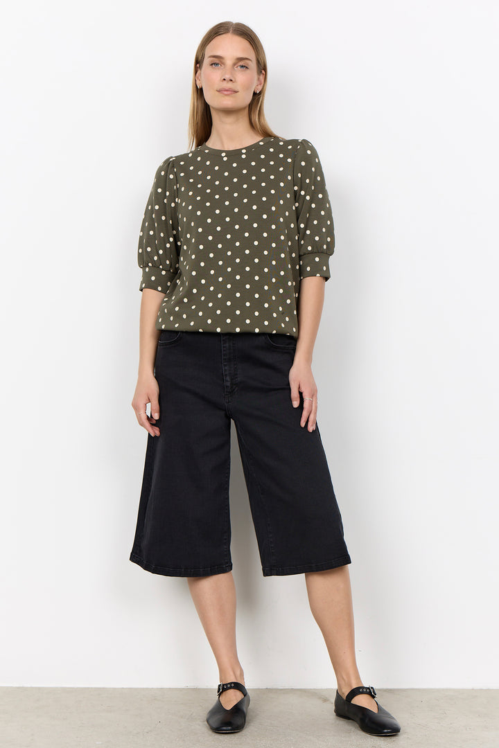 BANU POLKA DOT HALF SLEEVE TOP