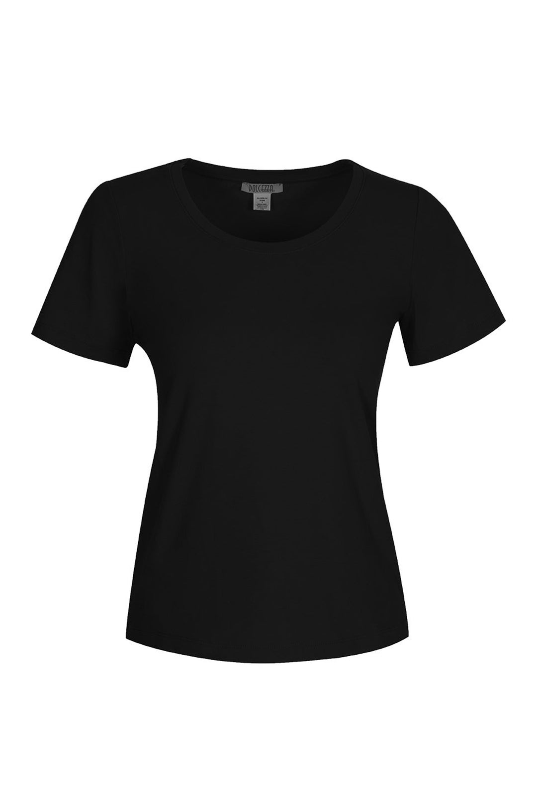 Black t-shirt on a white background