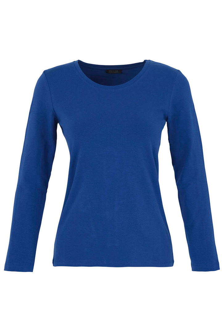 Royal long-sleeve shirt on a white background