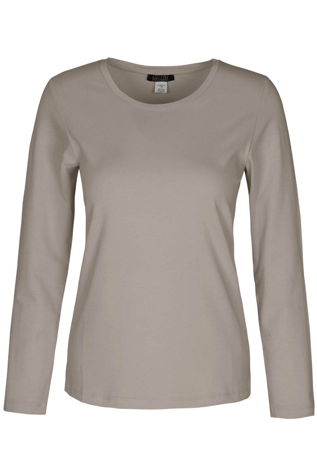 Stone long-sleeve shirt on a white background