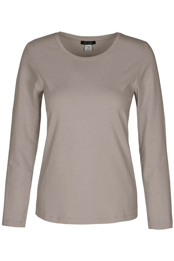 Stone long-sleeve shirt on a white background