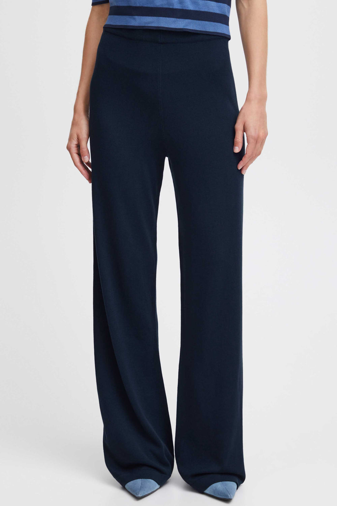 B. Young Fall 2024  So light and smooth, this pant offers a regular fit with a high waist and wide leg design. 