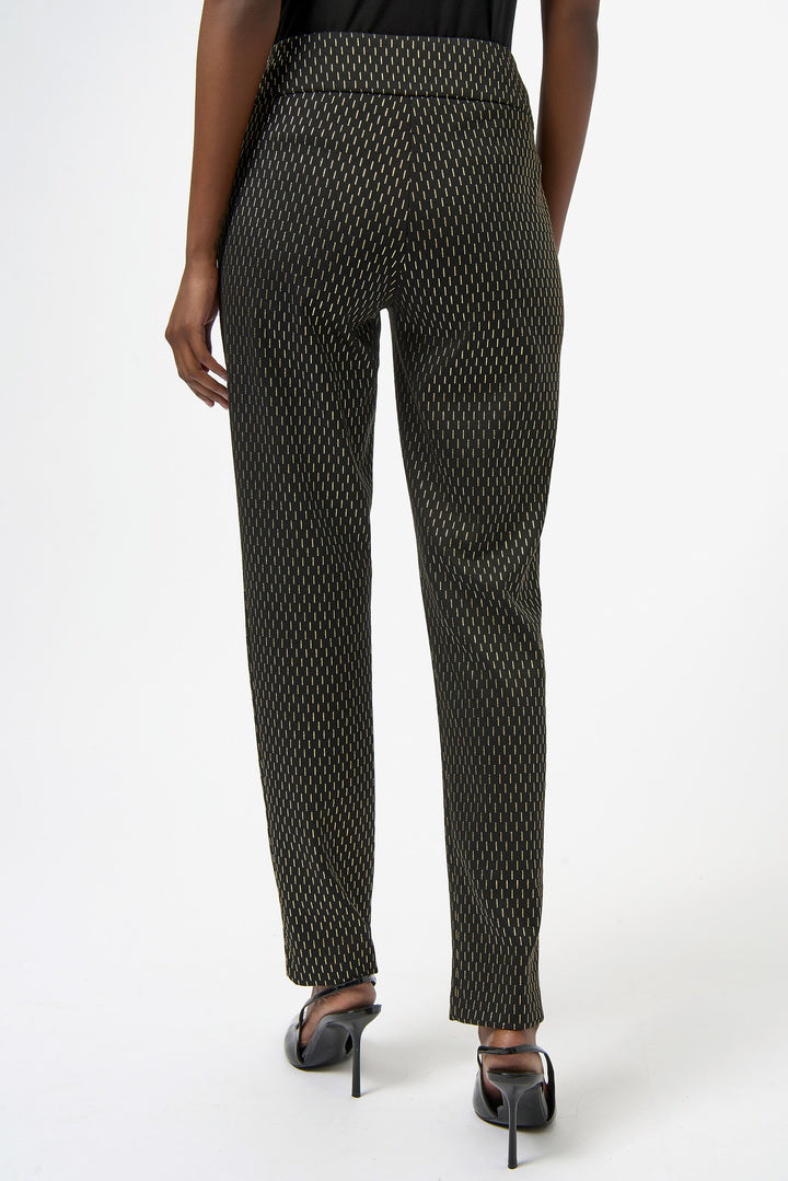 BLACK GOLD FOILED DASHES SLIM PANT