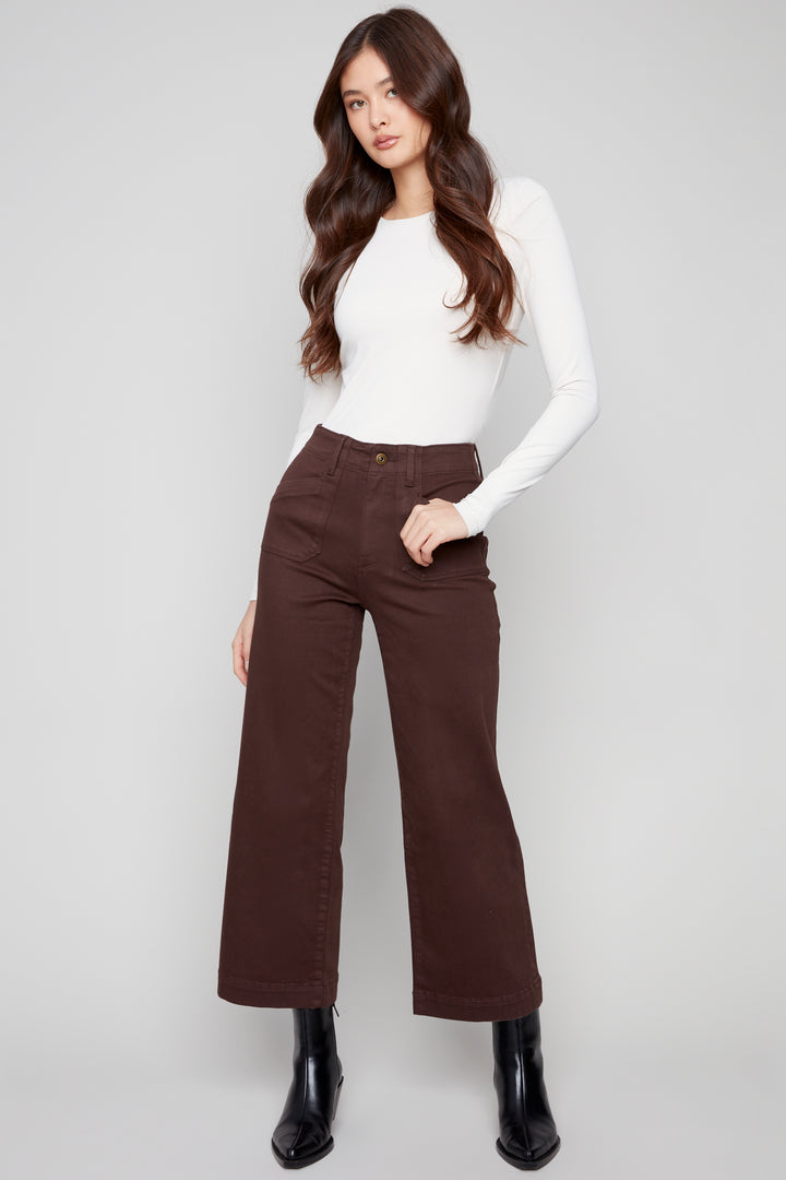 CROPPED WIDE LEG JEAN