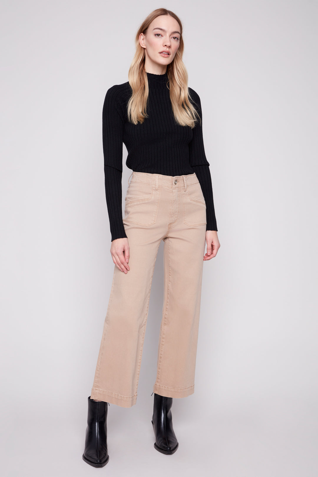 CROPPED WIDE LEG JEAN