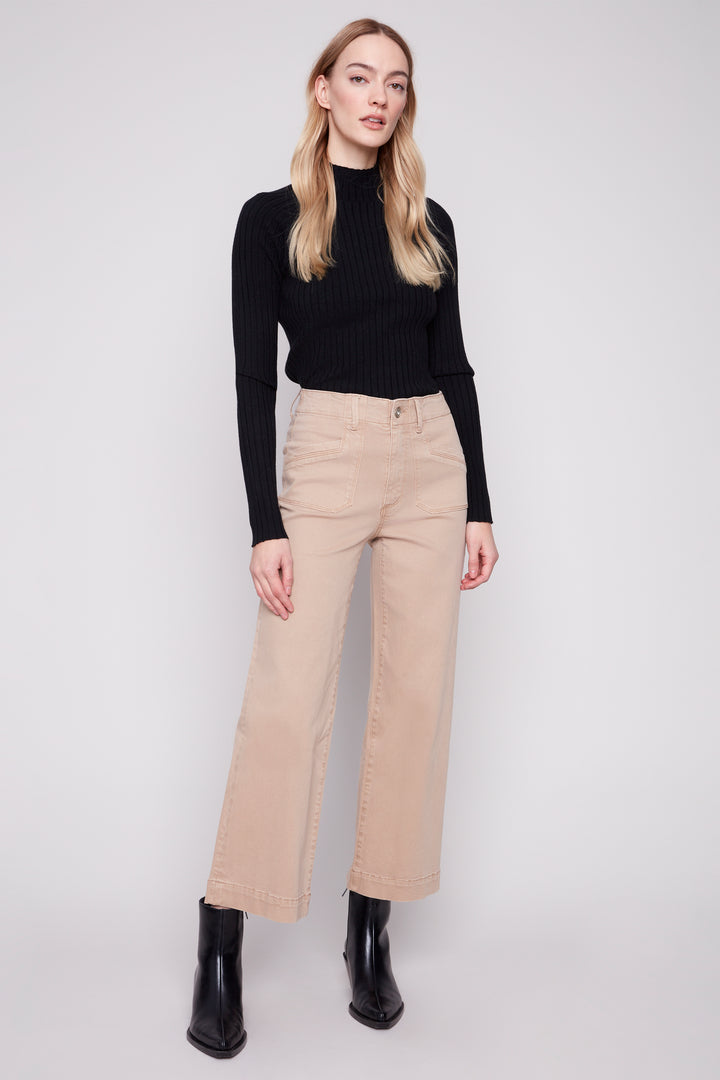 CROPPED WIDE LEG JEAN