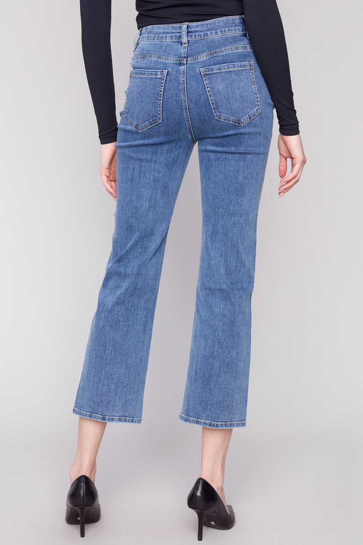 STRAIGHT LEG JEANS WITH STUDS