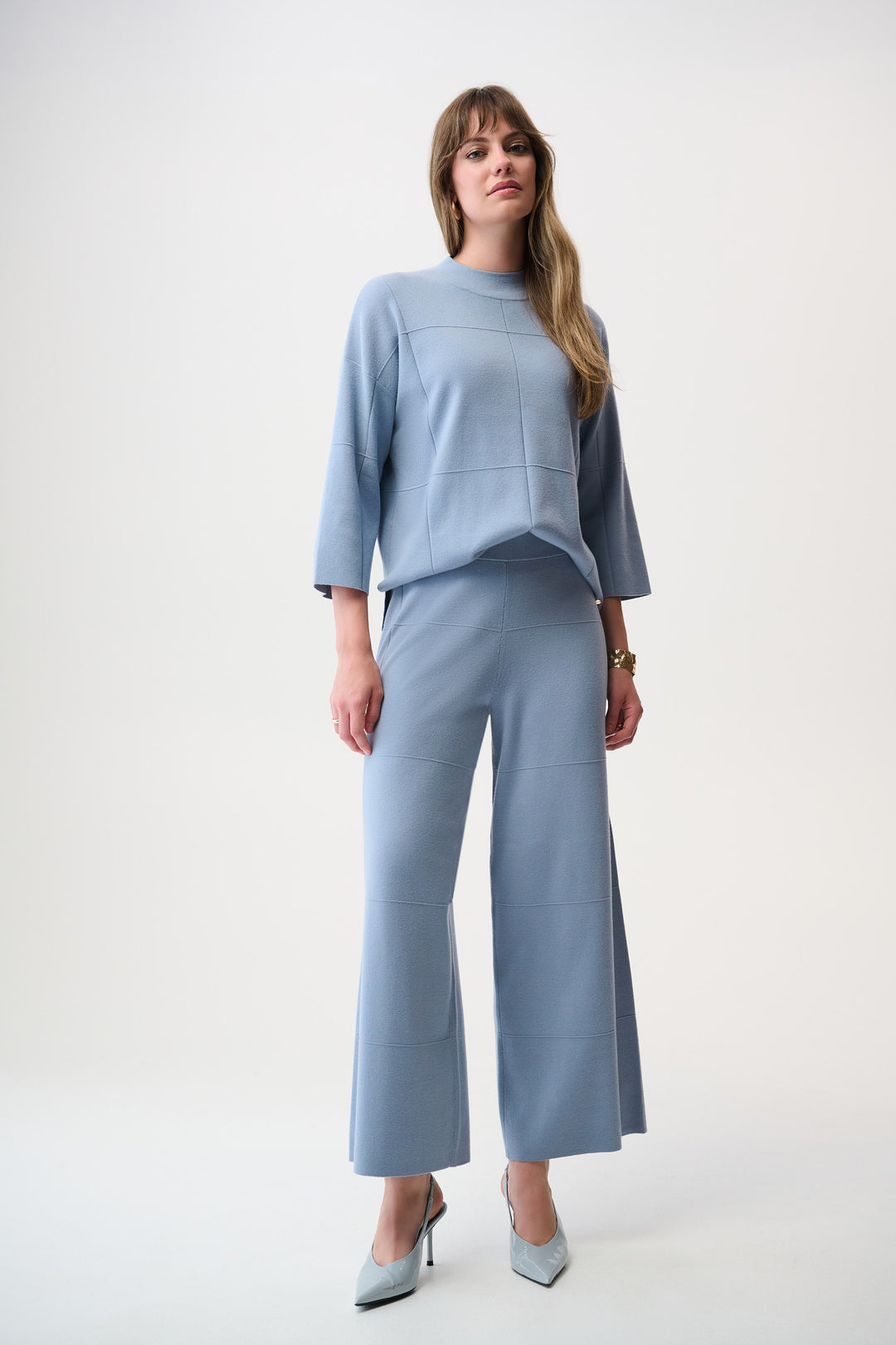 KNIT PANT WITH LARGE WINDOW PANE