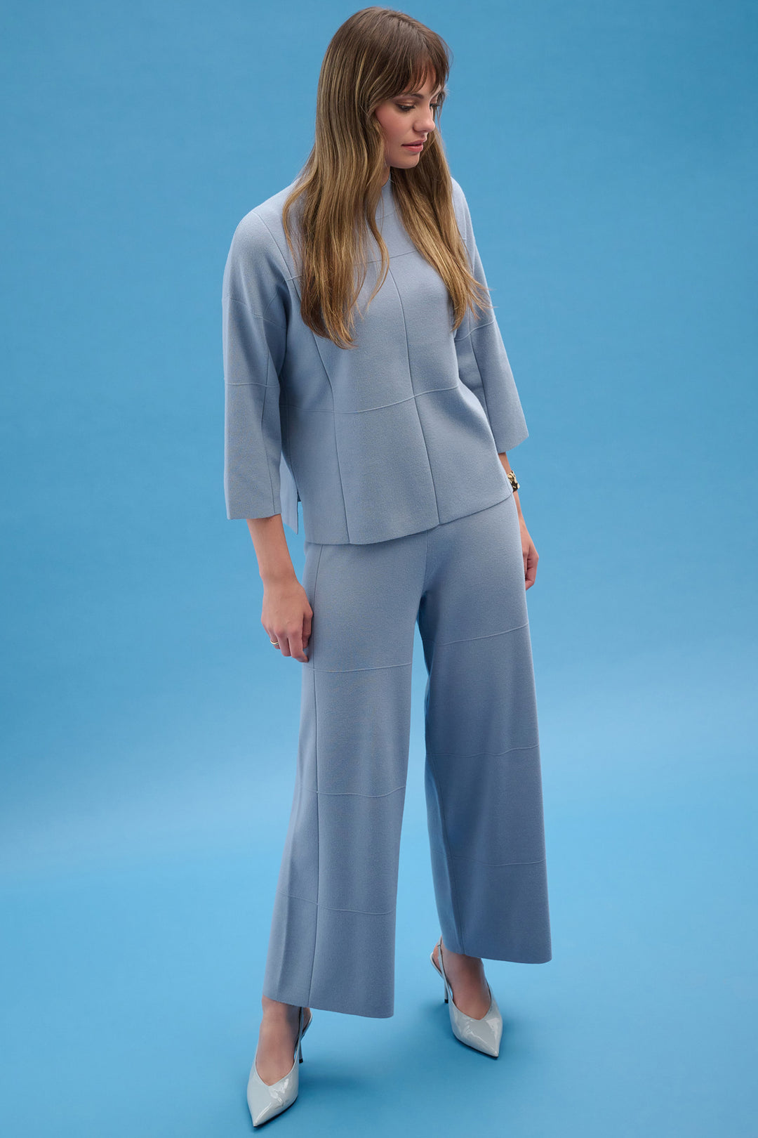 KNIT PANT WITH LARGE WINDOW PANE