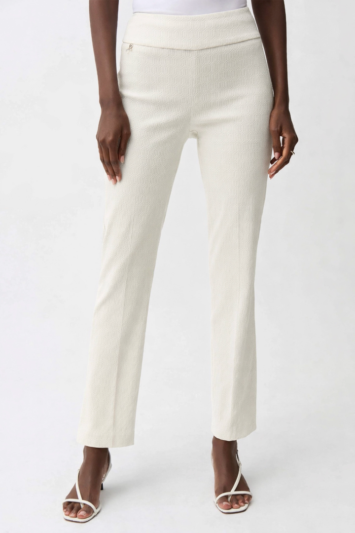 JACQUARD STRAIGHT LEG PANT WITH SIDE SLITS