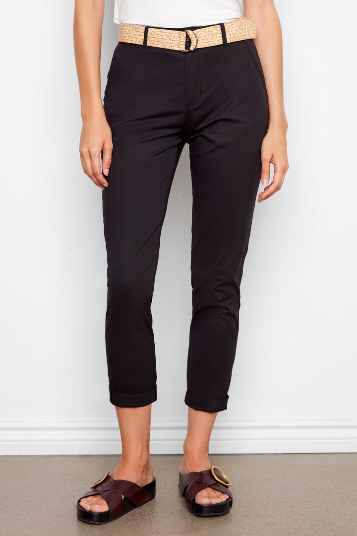 PANT WITH WOVEN BELT