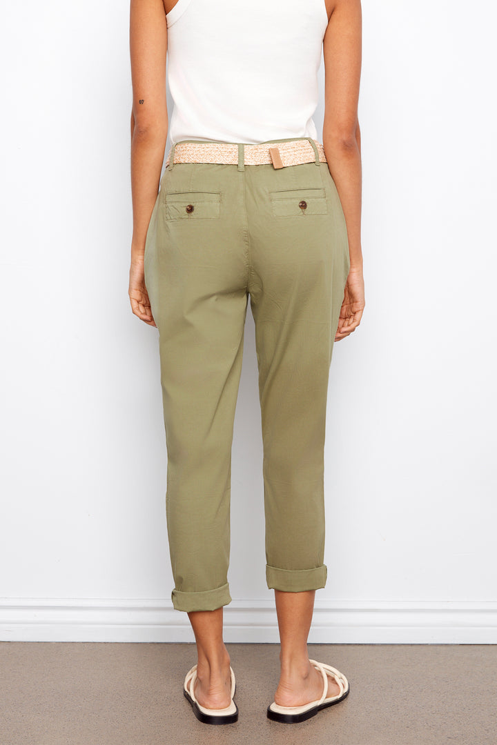 PANT WITH WOVEN BELT