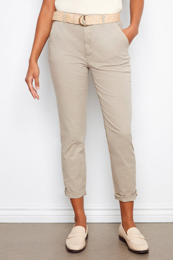 PANT WITH WOVEN BELT