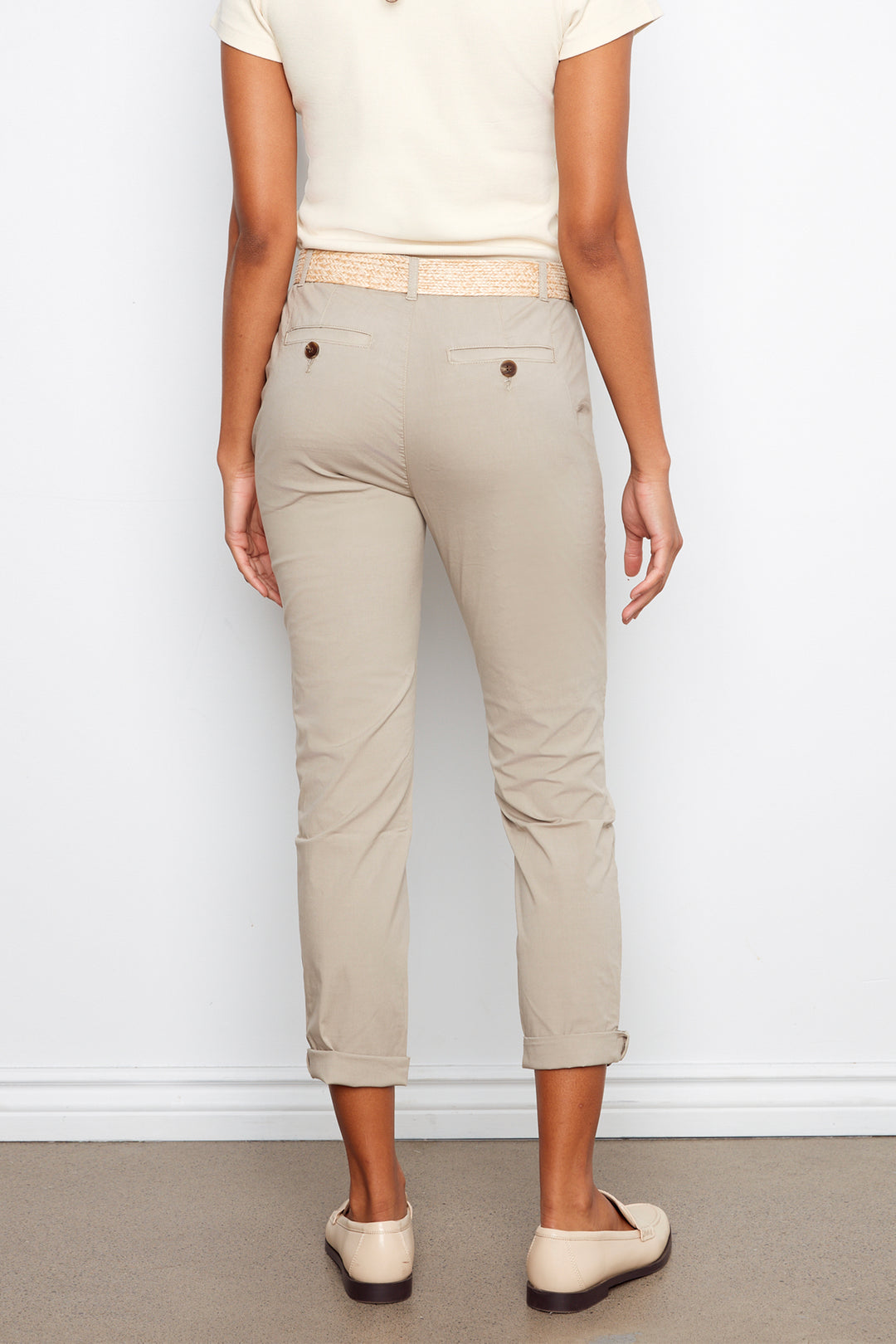 PANT WITH WOVEN BELT