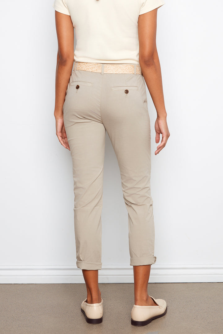 PANT WITH WOVEN BELT