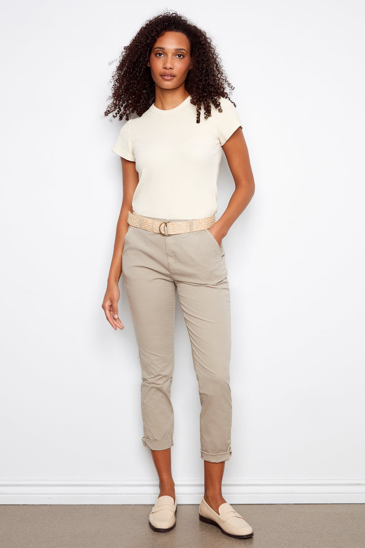 PANT WITH WOVEN BELT