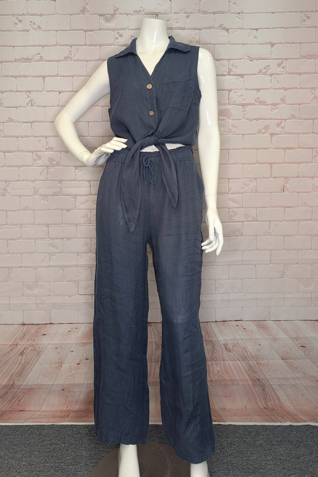 LINEN DRAWSTRING PANT