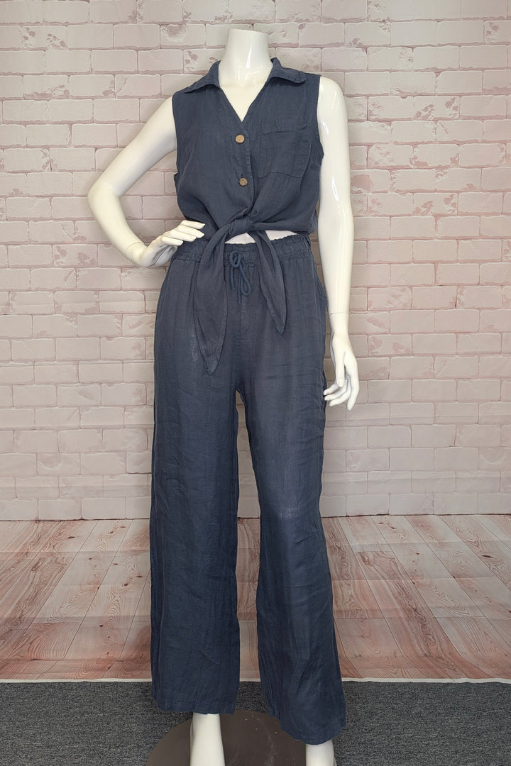 LINEN DRAWSTRING PANT
