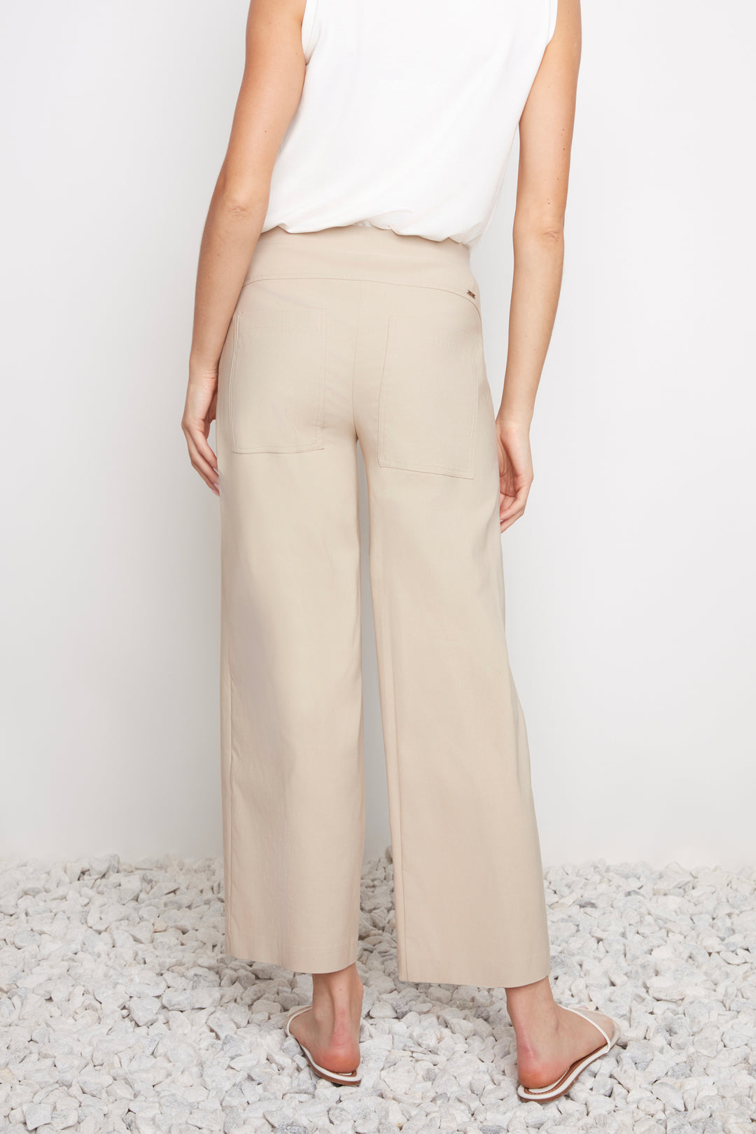 WIDE LEG PANT WITH PATCH POCKETS