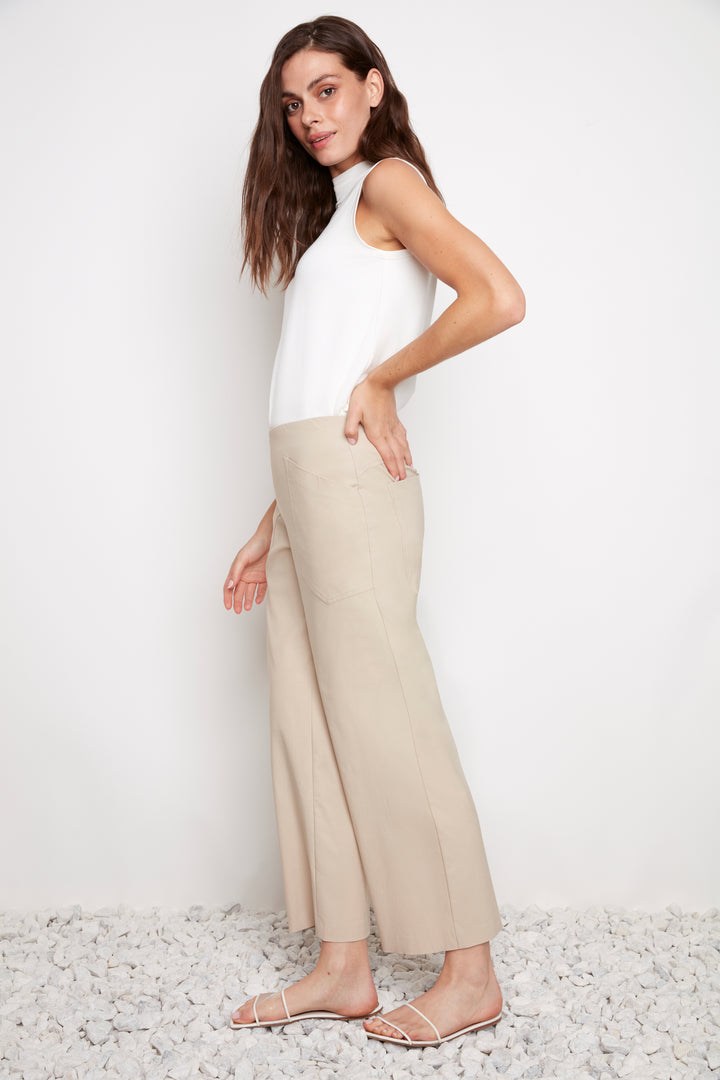 WIDE LEG PANT WITH PATCH POCKETS