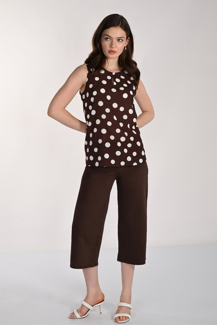 CROP JEAN WITH RHINESTONE LADDER HEM