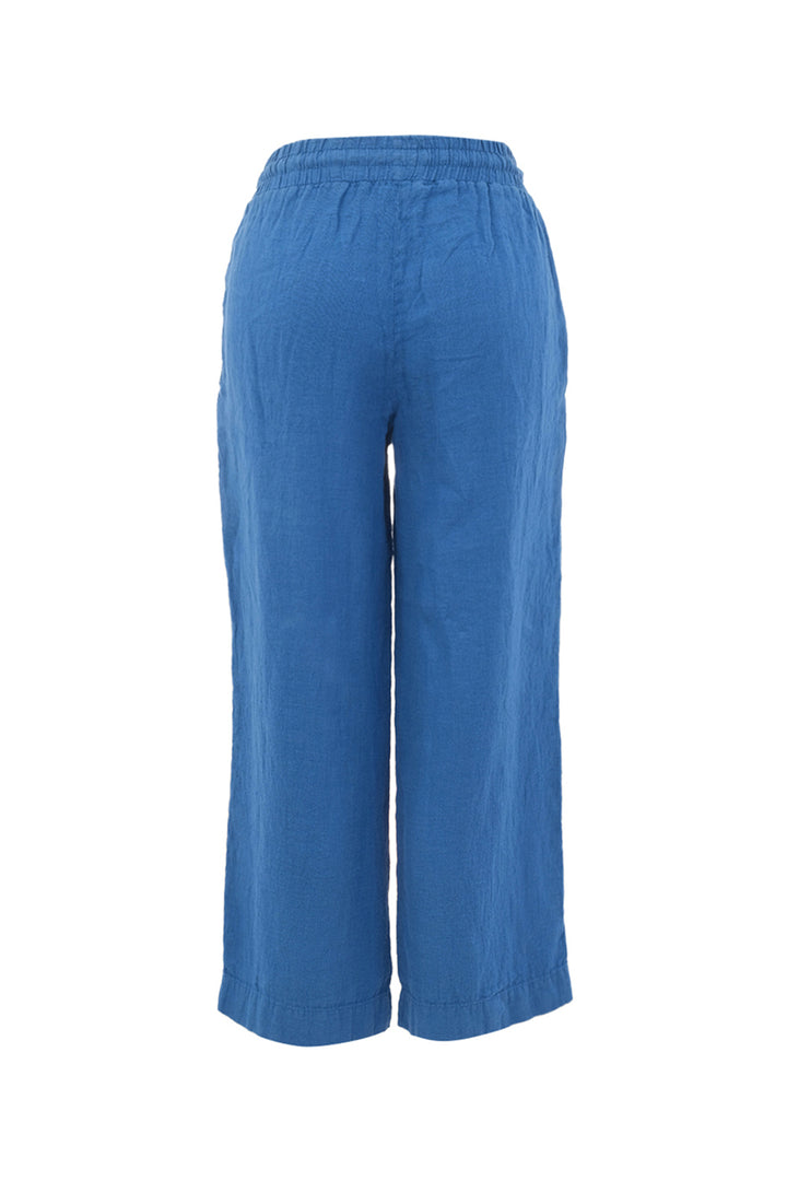 LINEN DRAWSTRING CROP PANT